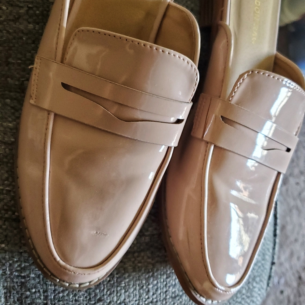 London Rag Blush Patent Leather Pink Loafers S 7.5